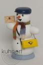 Räuchermann Schneemann Briefträger